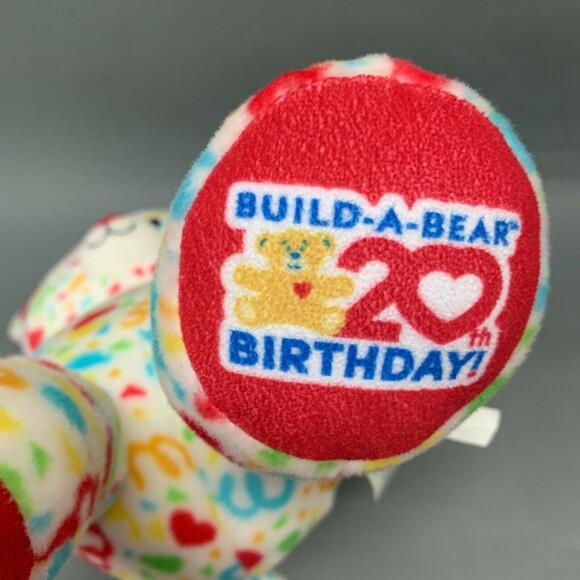Build a Bear Workshop BABW 20th Birthday Bear Plush 17 3/4" Tall - Picture 7 of 11
